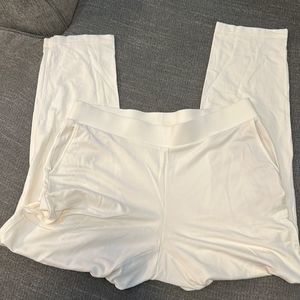 Pure jill slim leg cream ivory pants stretchy comfortable size xl